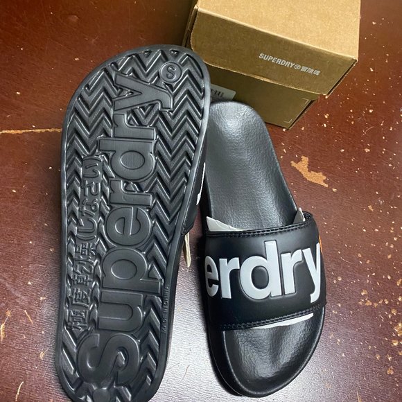 Superdry MF3108ST Classic Pool Slide Sandals Sz S